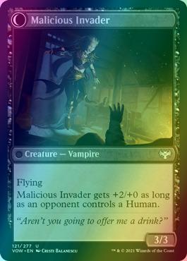 Innocent Traveler // Malicious Invader [121] [Innistrad: Crimson Vow] [Foil]