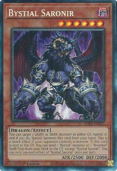 Bystial Saronir - RA05-EN023 - Collector's Rare - 1st Edition
