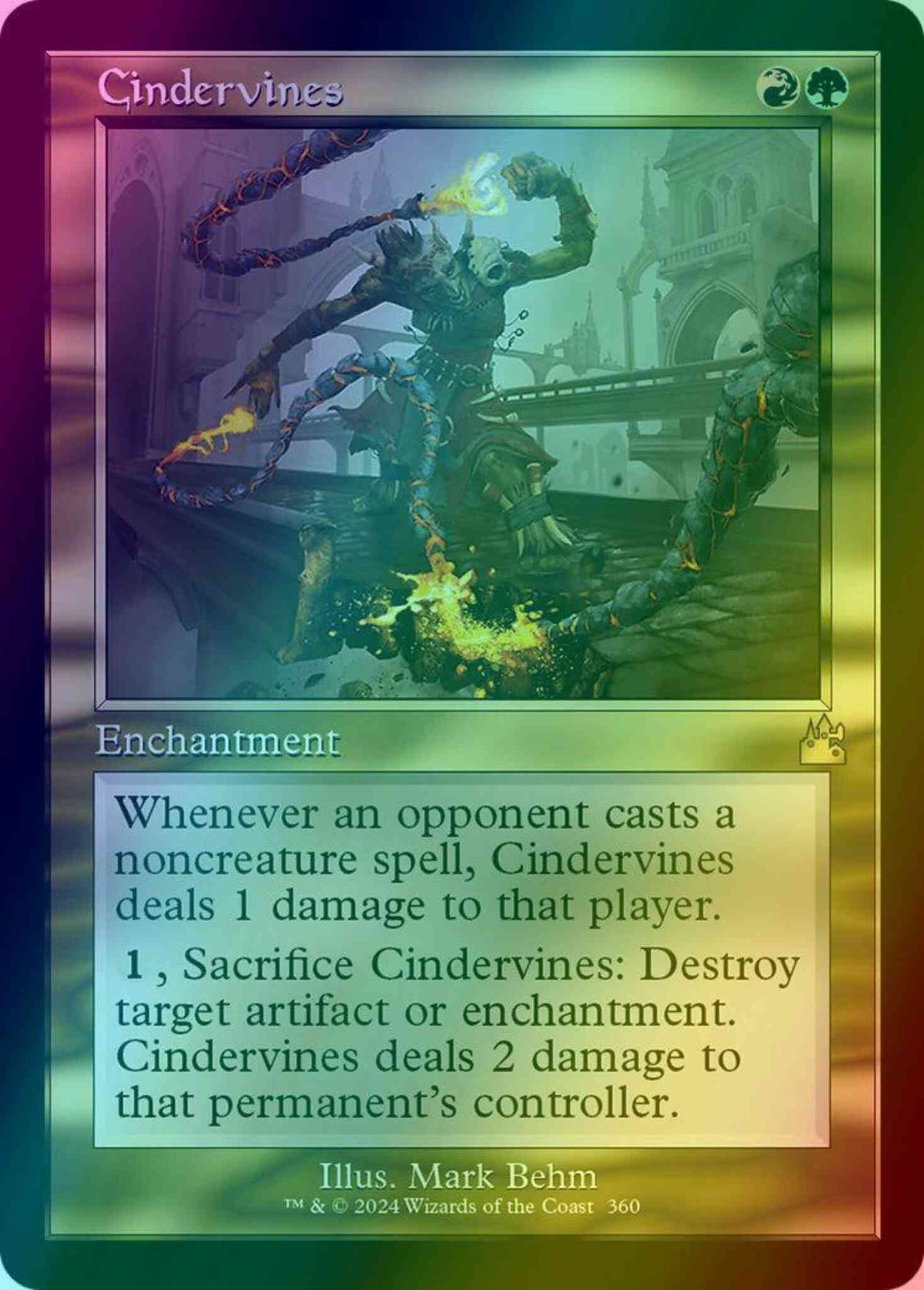 Cindervines [360] [Retro Frame] [Ravnica Remastered] [Foil]