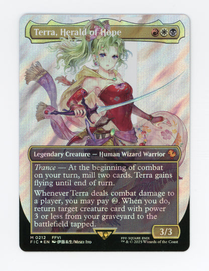 Terra, Herald of Hope — Borderless|Character|Surge Foil — ID 18456