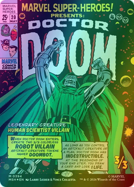 マジック：ザ・ギャザリング MTG Marvel Doctor Doom 0394 EN Foil Doctor Doom [394] [Borderless] [Classic Comic] [Marvel Super