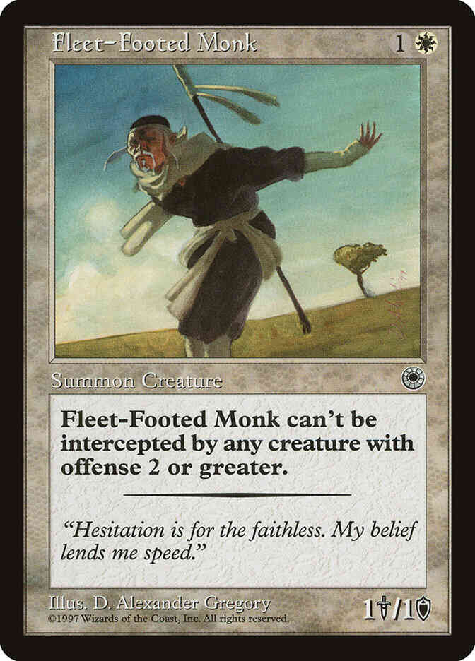 Fleet-Footed Monk [15] [Portal 1] [Non-Foil]