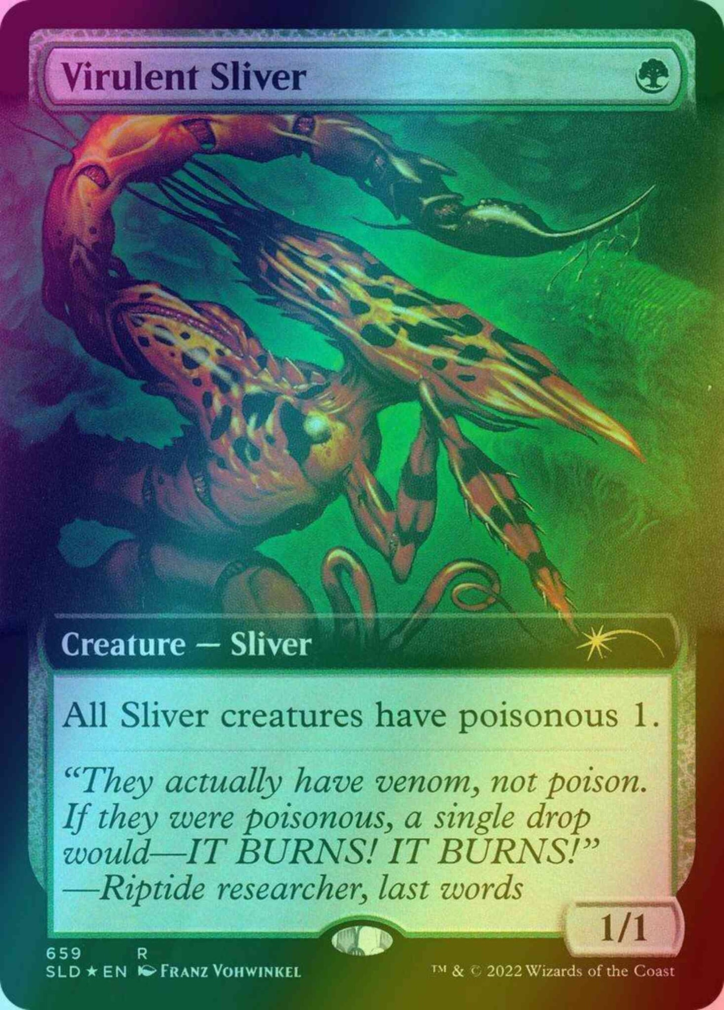 Virulent Sliver [0659] [Extended Art] [Franz Vohwinkel] [Secret Lair Drop] [Foil]