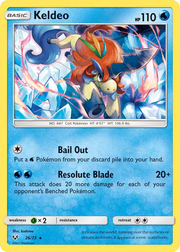 Keldeo - 26/73 - Rare Holo [sm35-26] [Holo]