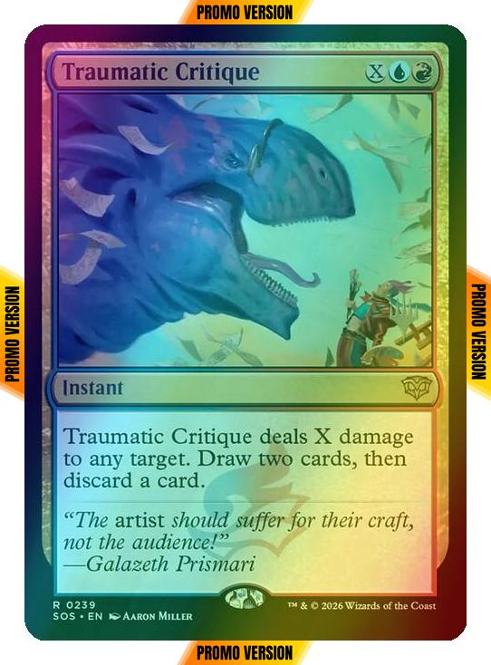 Traumatic Critique [239p] [Promo Pack] [Secrets of Strixhaven Promos] [Foil]