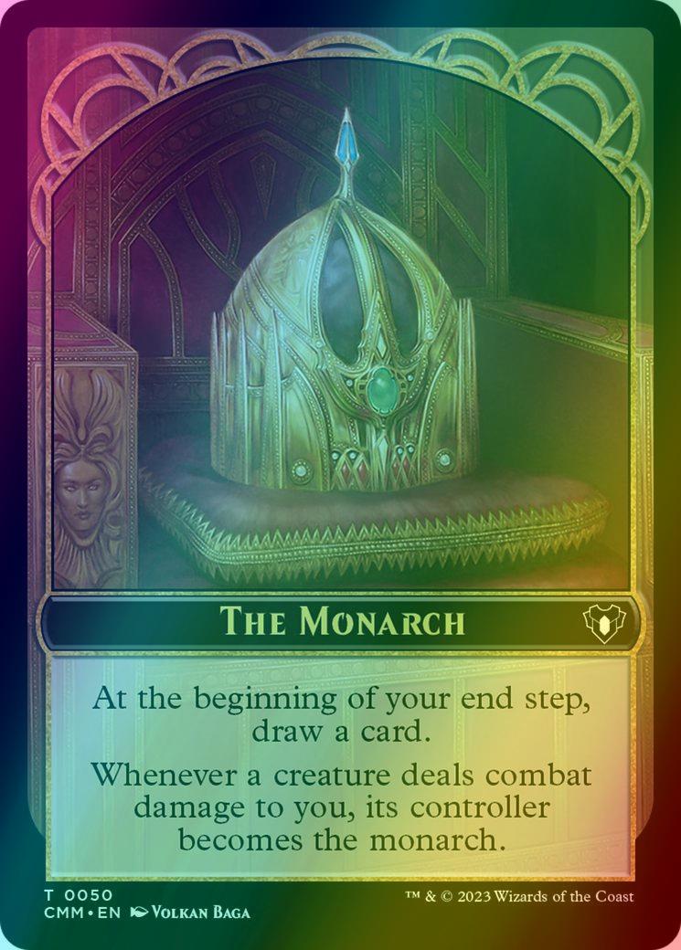 mtg card sleeves and deck boxes Dragon Egg Token (22) // The Monarch Token (50) [Commander Masters: Tokens]  [Foil] – Face to Face Games
