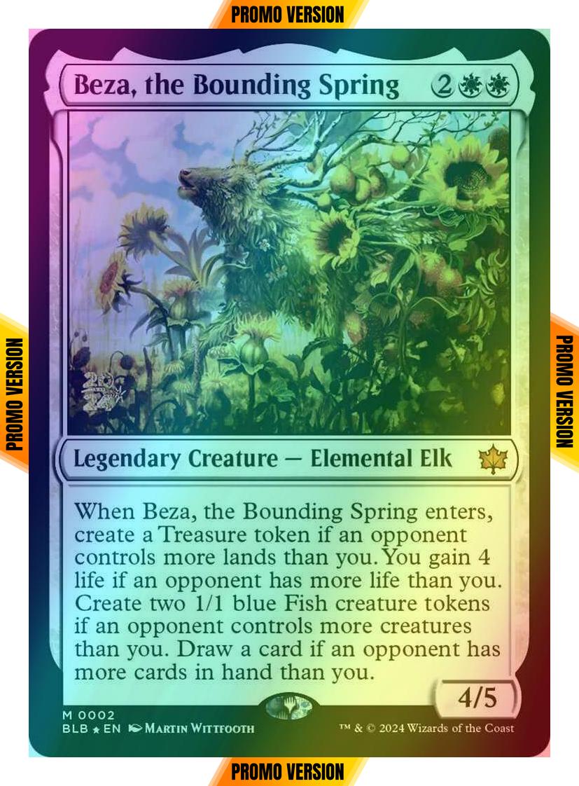 Beza, the Bounding Spring [2s] [Prerelease] [Bloomburrow: Promos] [Foil]