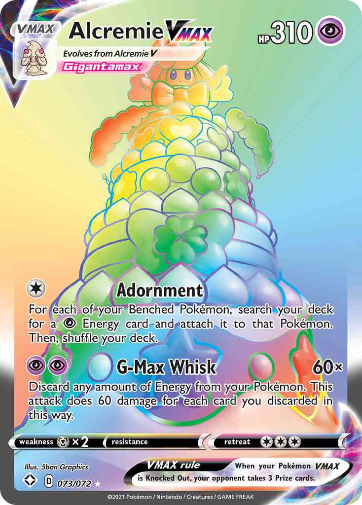 Alcremie VMAX - 073/072 - Rare Rainbow [swsh45-073] [Secret]