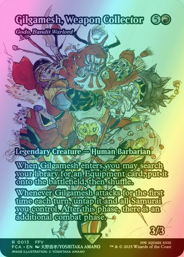 Gilgamesh, Weapon Collector - Godo, Bandit Warlord [13] [Borderless] [FINAL FANTASY: Through the Ages] [Foil]