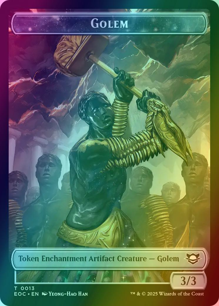 Golem Token (13) // Shapeshifter Token (02) [Edge of Eternities: Commander: Tokens] [Foil]