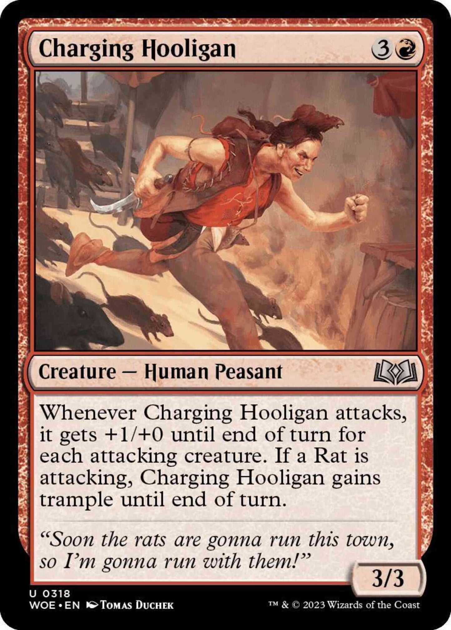 Charging Hooligan [318] [Jumpstart Exclusive] [Wilds of Eldraine] [Non-Foil]