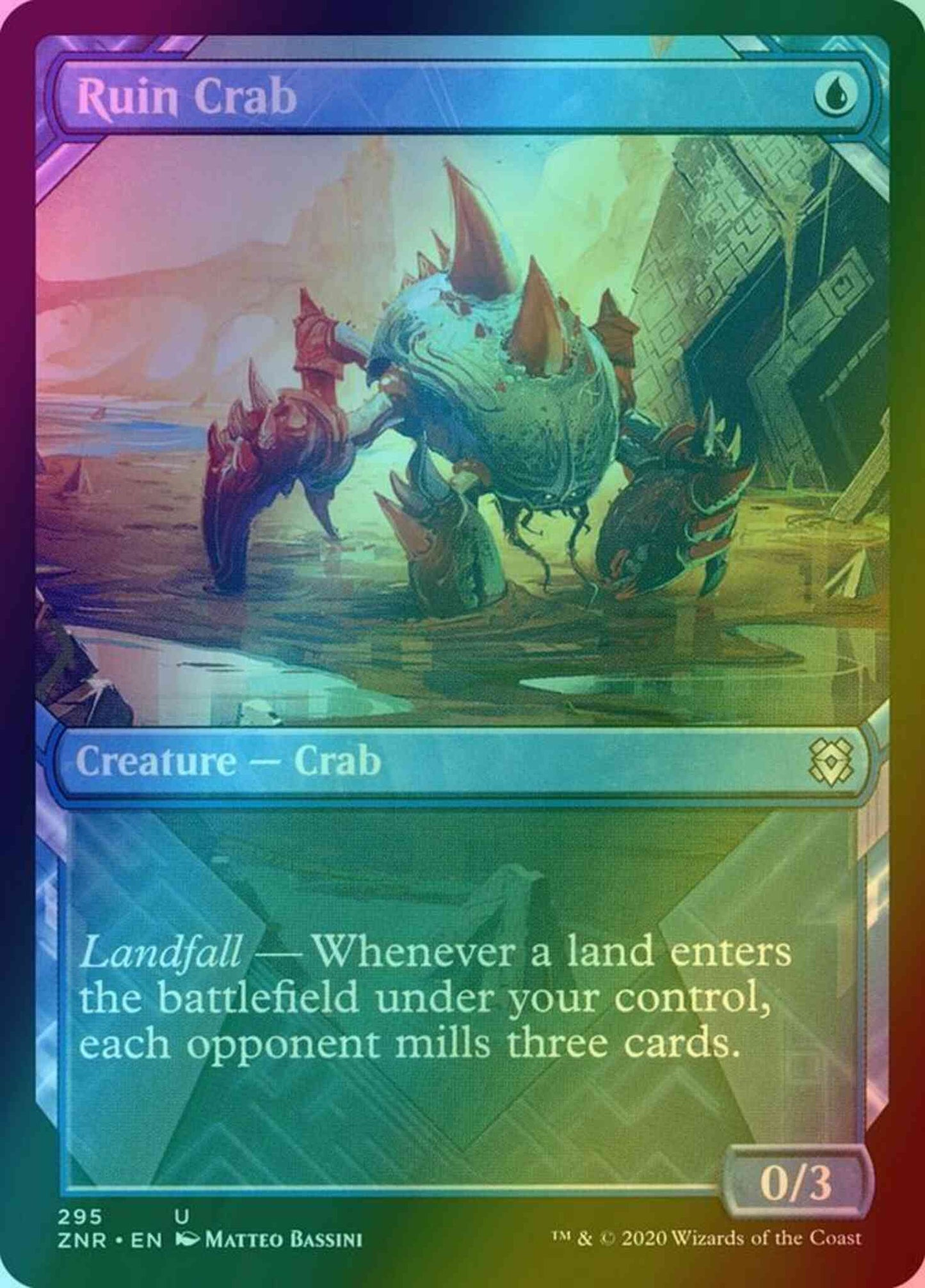 Ruin Crab [295] [Showcase] [Zendikar Rising] [Foil]
