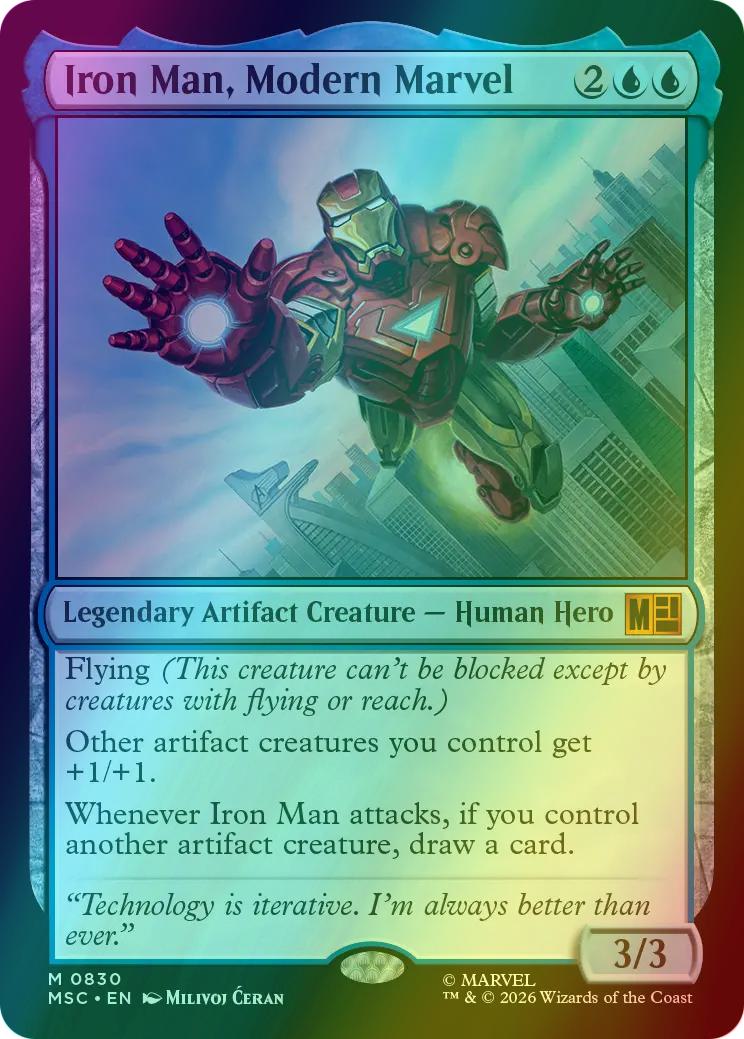 Iron Man, Modern Marvel [830] [Welcome Deck] [Marvel Super Heroes: Commander] [Foil]