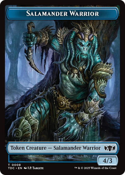 Salamander Warrior Token (08) // Zombie Druid Token (10) [Tarkir: Dragonstorm: Commander: Tokens] [Non-Foil]