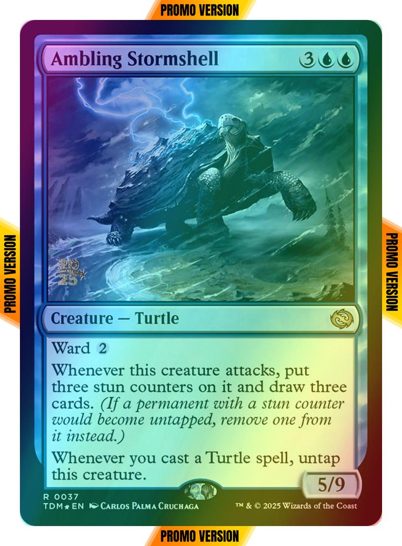 Ambling Stormshell [37s] [Prerelease] [Tarkir: Dragonstorm: Promos] [Foil]