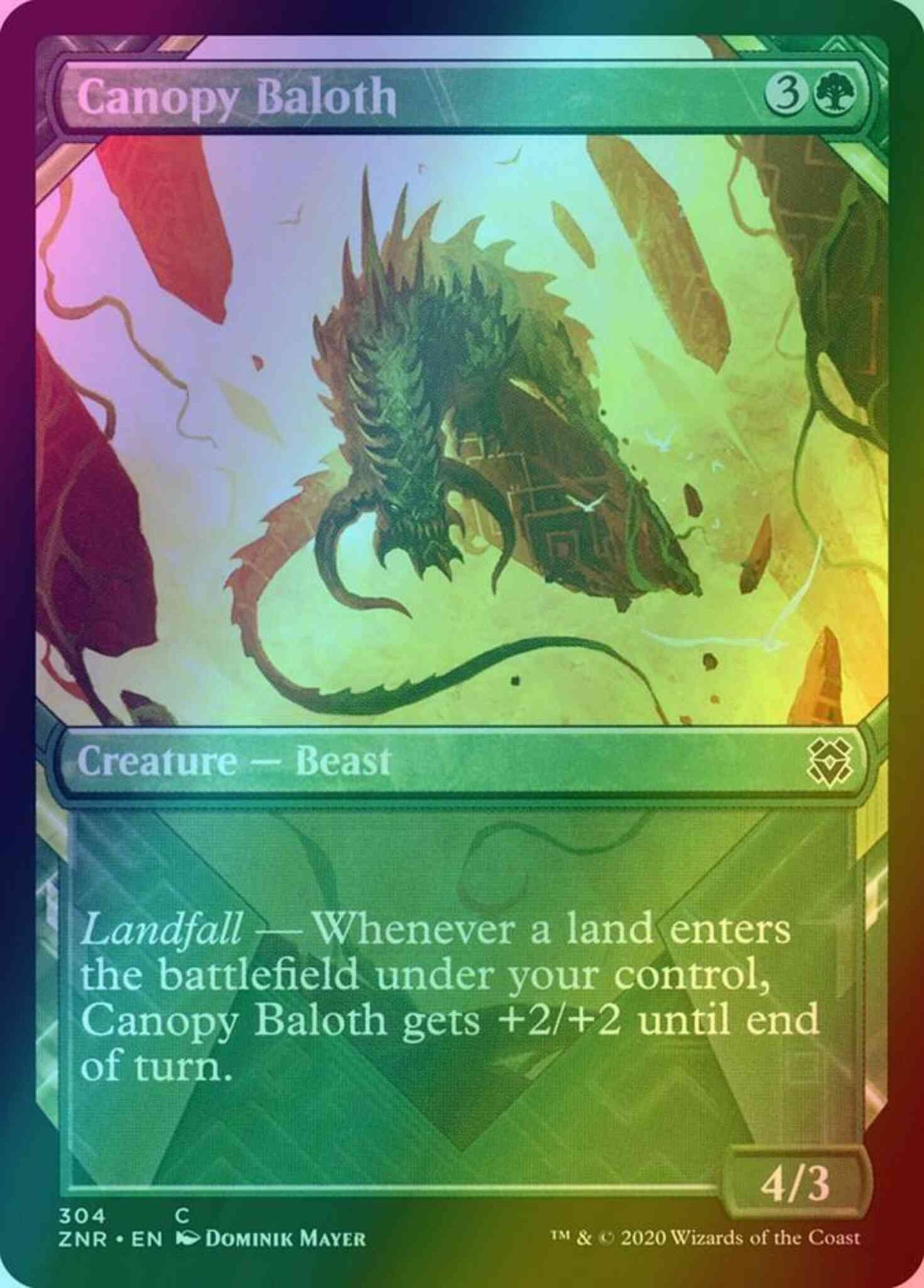 Canopy Baloth [304] [Showcase] [Zendikar Rising] [Foil]