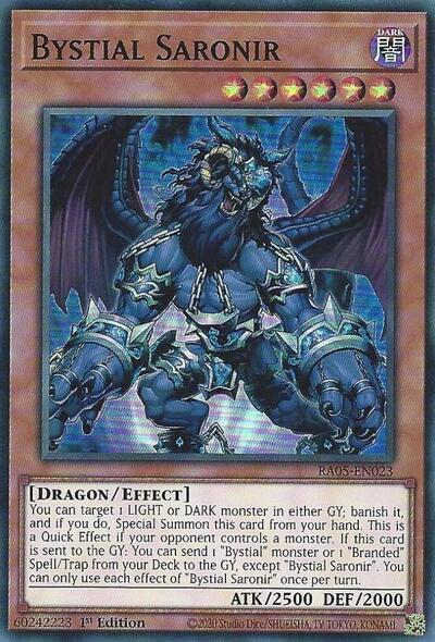 Bystial Saronir - RA05-EN023 - Super Rare - 1st Edition