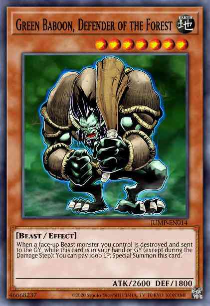 Green Baboon, Defender of the Forest - DT03-EN057 - Duel Terminal Normal Parallel Rare - Duel Terminal
