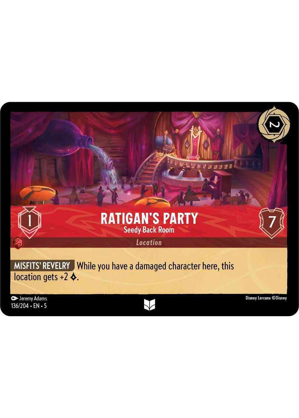 Ratigan's Party - Seedy Back Room - 136/204 [Shimmering Skies] [Non-Foil]