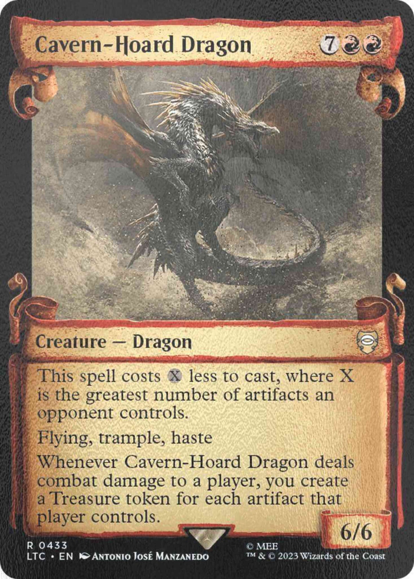 Cavern-Hoard Dragon [433] [Scrolls Showcase] [The Lord of the Rings: Tales of Middle-earth: Commander] [Silver Foil]