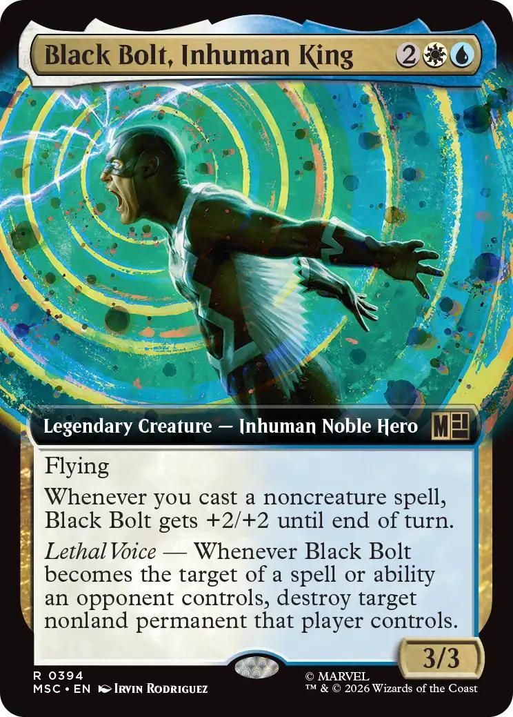 Black Bolt, Inhuman King [394] [Extended Art] [Marvel Super Heroes: Commander] [Non-Foil]