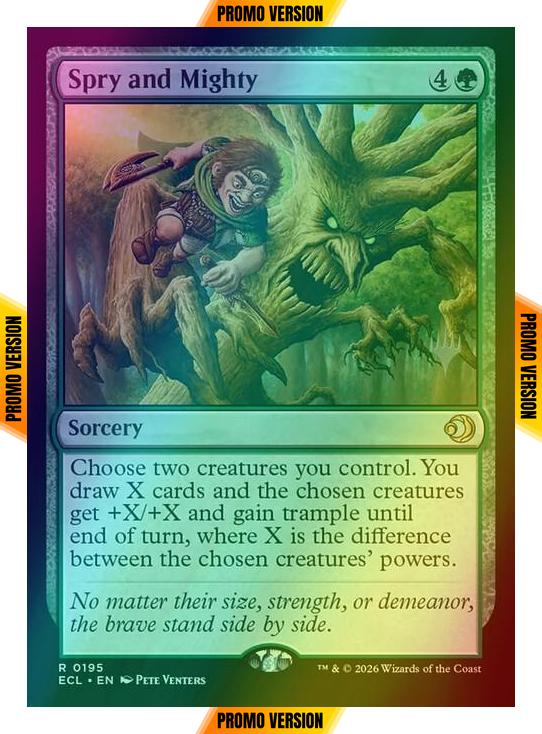 Spry and Mighty [195p] [Promo Pack] [Lorwyn Eclipsed: Promos] [Foil]