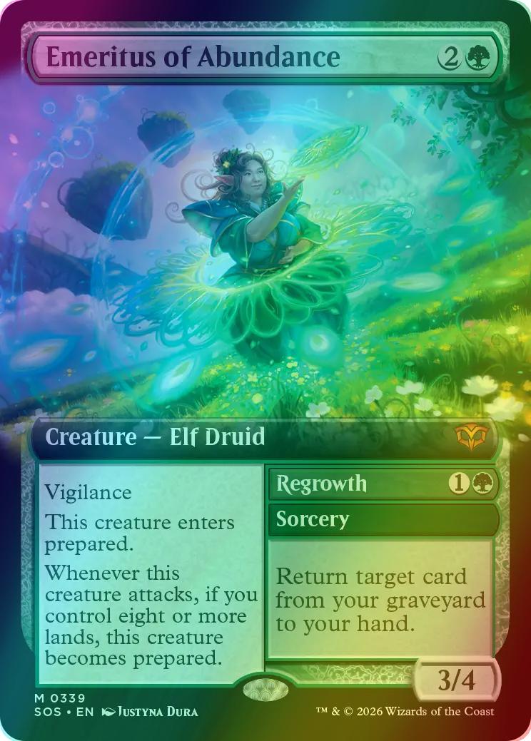 Emeritus of Abundance // Regrowth [339] [Extended Art] [Secrets of Strixhaven] [Foil]