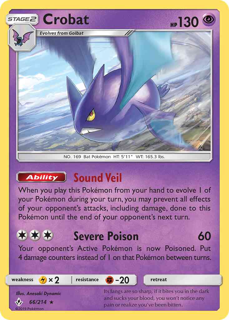 Crobat - 66/214 - Rare Holo [sm10-66] [Holo]