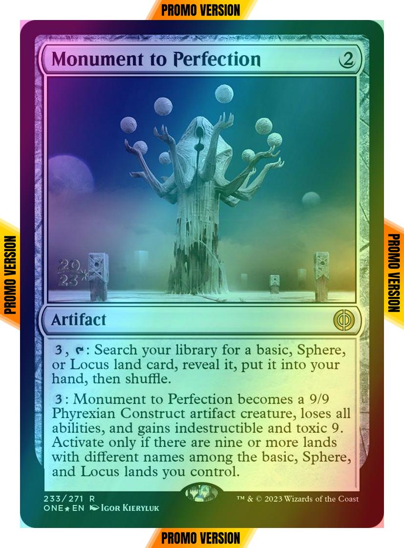 Monument to Perfection [233s] [Prerelease] [Phyrexia: All Will Be One: Promos] [Foil]