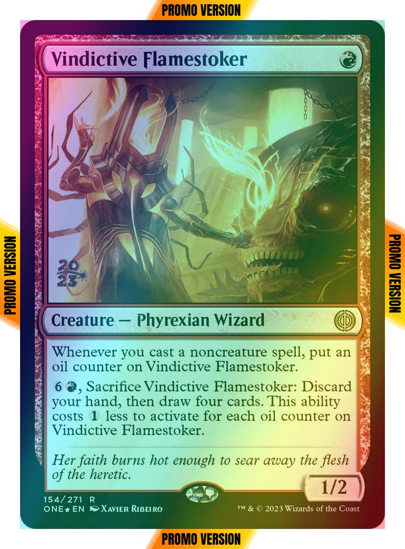 Vindictive Flamestoker [154s] [Prerelease] [Phyrexia: All Will Be One: Promos] [Foil]