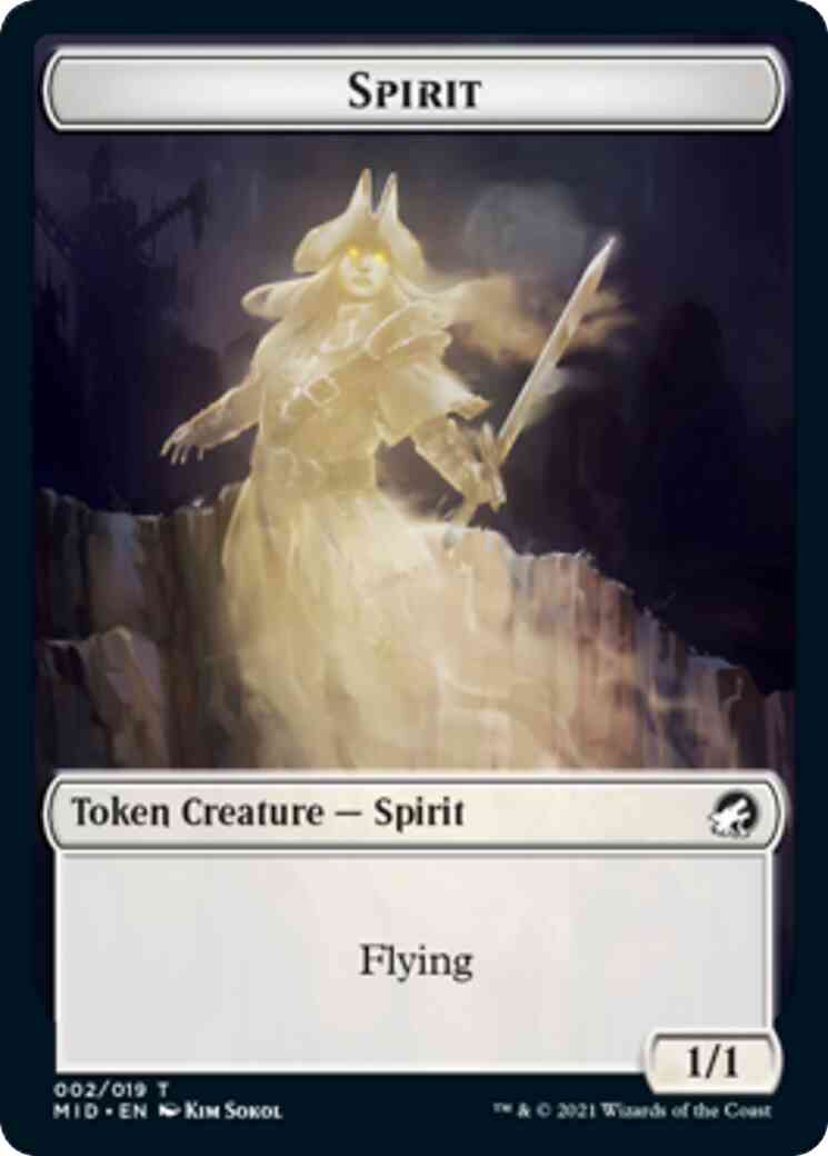Spirit Token [02] [Innistrad: Midnight Hunt: Tokens] [Non-Foil]
