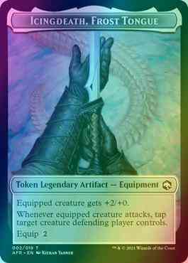 Icingdeath, Frost Tongue Token (02) // Wolf Token (14) [Adventures in the Forgotten Realms: Tokens] [Foil]