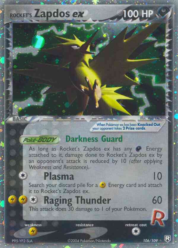 Rocket's Zapdos ex - 106/109 - Rare Holo EX [ex7-106] [Ultra]