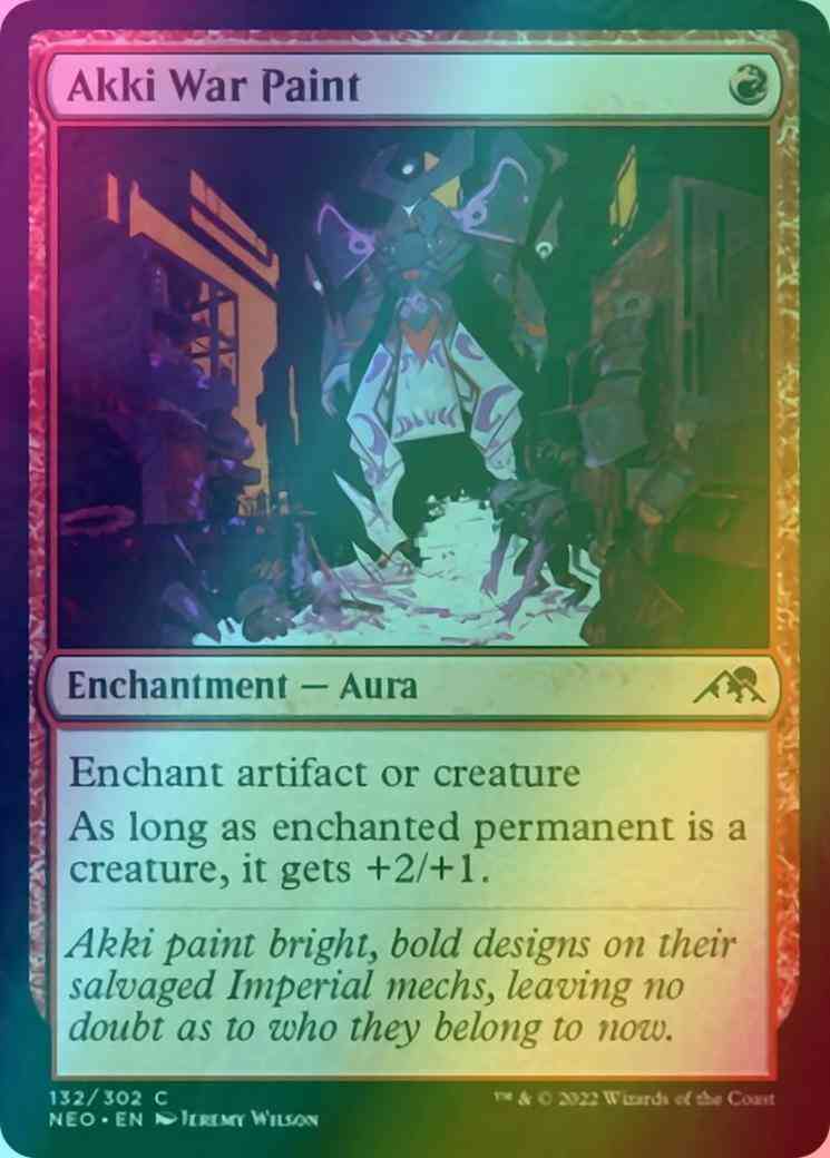 Akki War Paint [132] [Kamigawa: Neon Dynasty] [Foil]