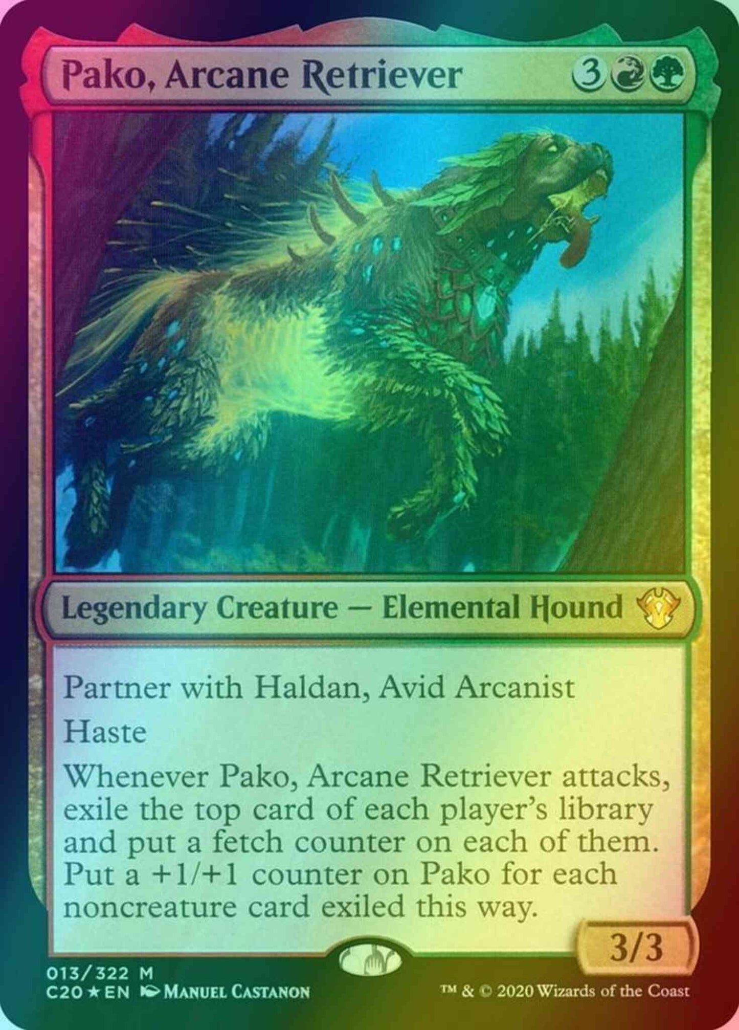 Pako, Arcane Retriever [13] [Commander 2020] [Foil]
