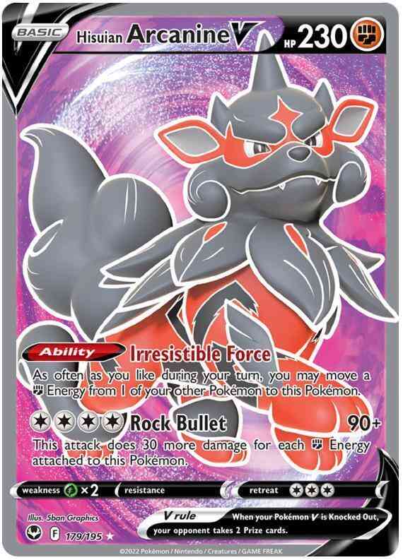 Hisuian Arcanine V - 179/195 - Rare Ultra [swsh12-179] [Ultra]