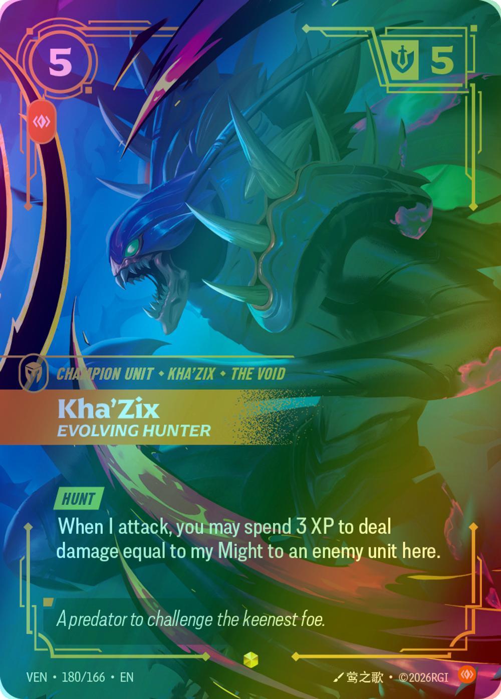 Kha'Zix, Evolving Hunter - 180/166 [Vendetta] [Foil]
