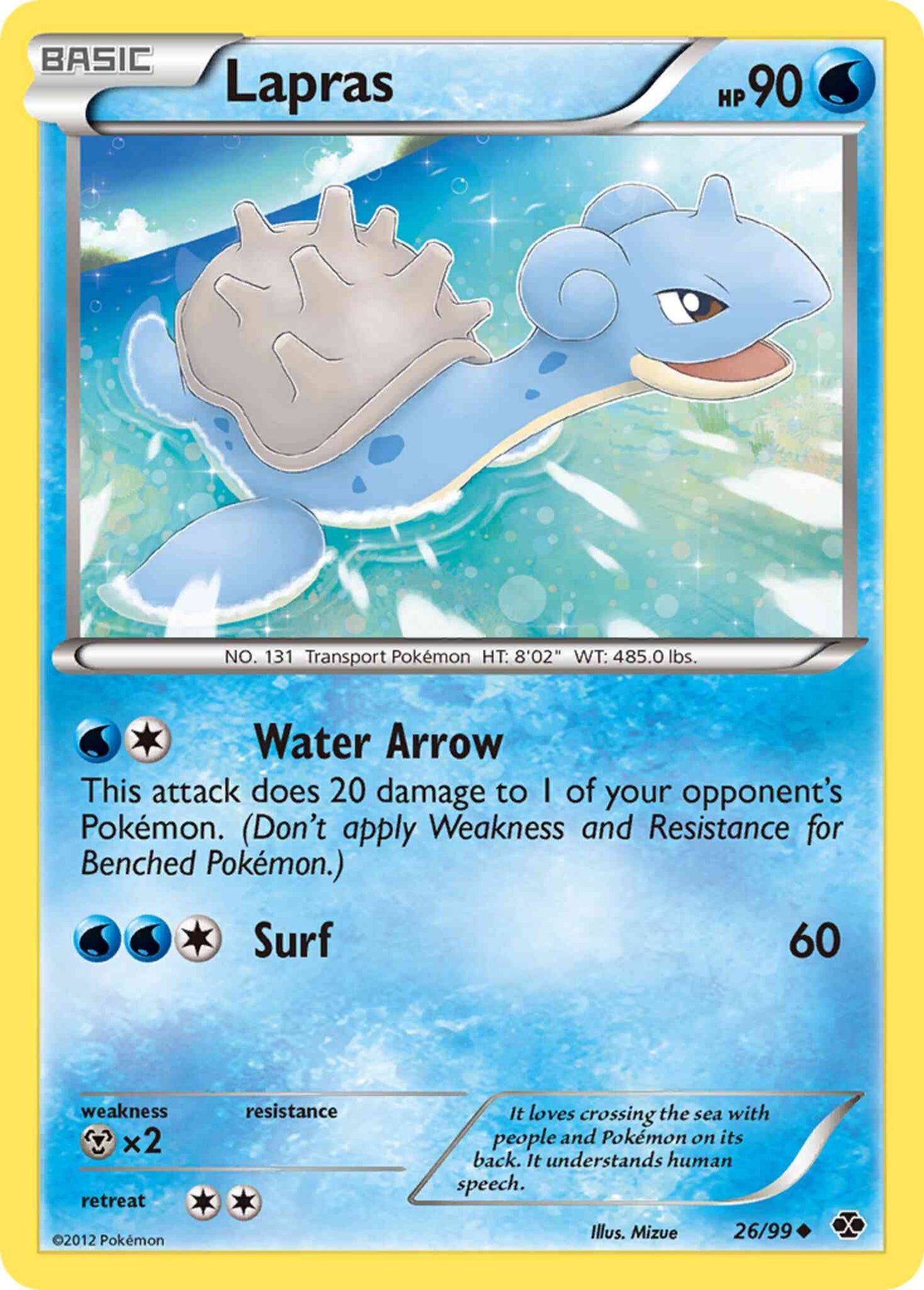 Lapras - 26/99 - Uncommon [bw4-26] [Reverse Holo]