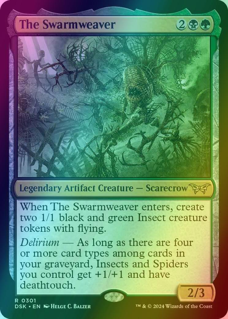 The Swarmweaver [301] [Lurking Evil] [Duskmourn: House of Horror] [Foil]