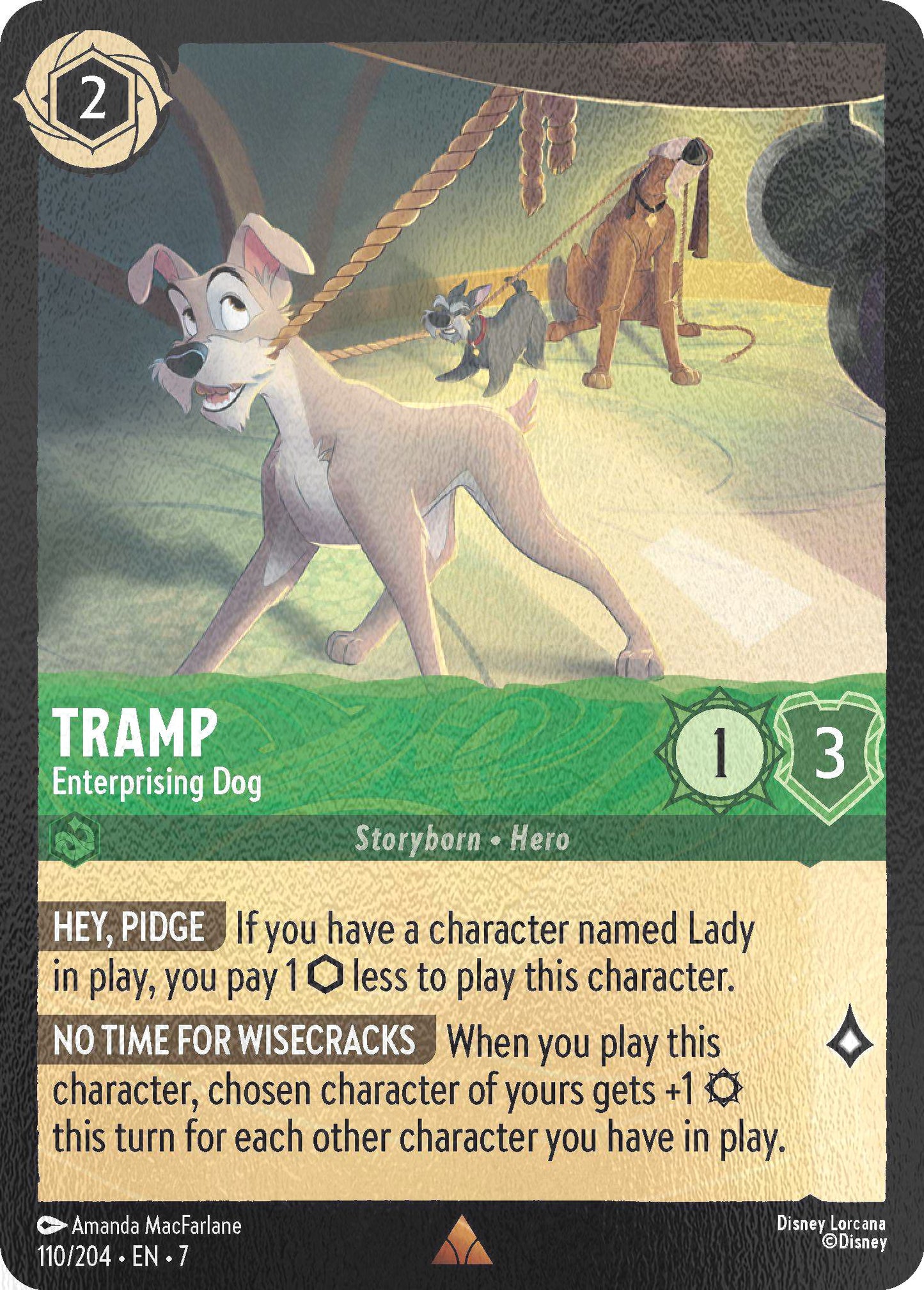 Tramp - Enterprising Dog - 110/204 [Archazia's Island] [Cold Foil]