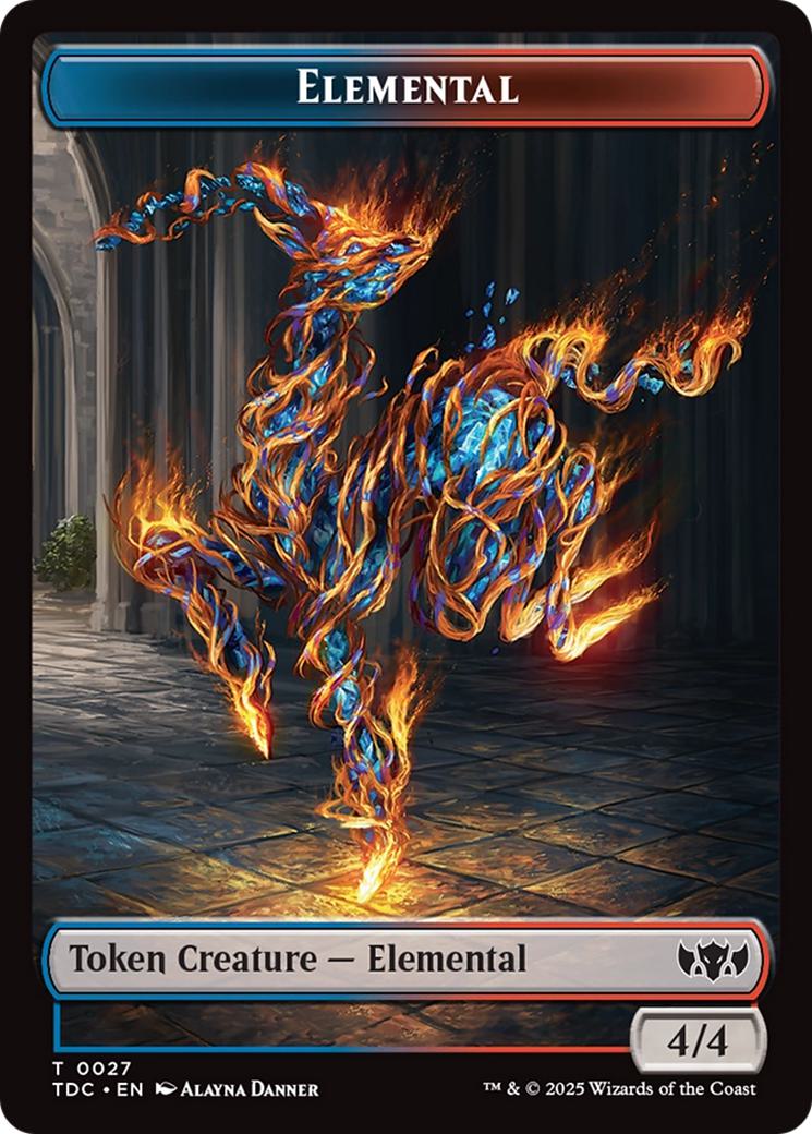 Elemental Token (27) // Monk Token (03) [Tarkir: Dragonstorm: Commander: Tokens] [Non-Foil]