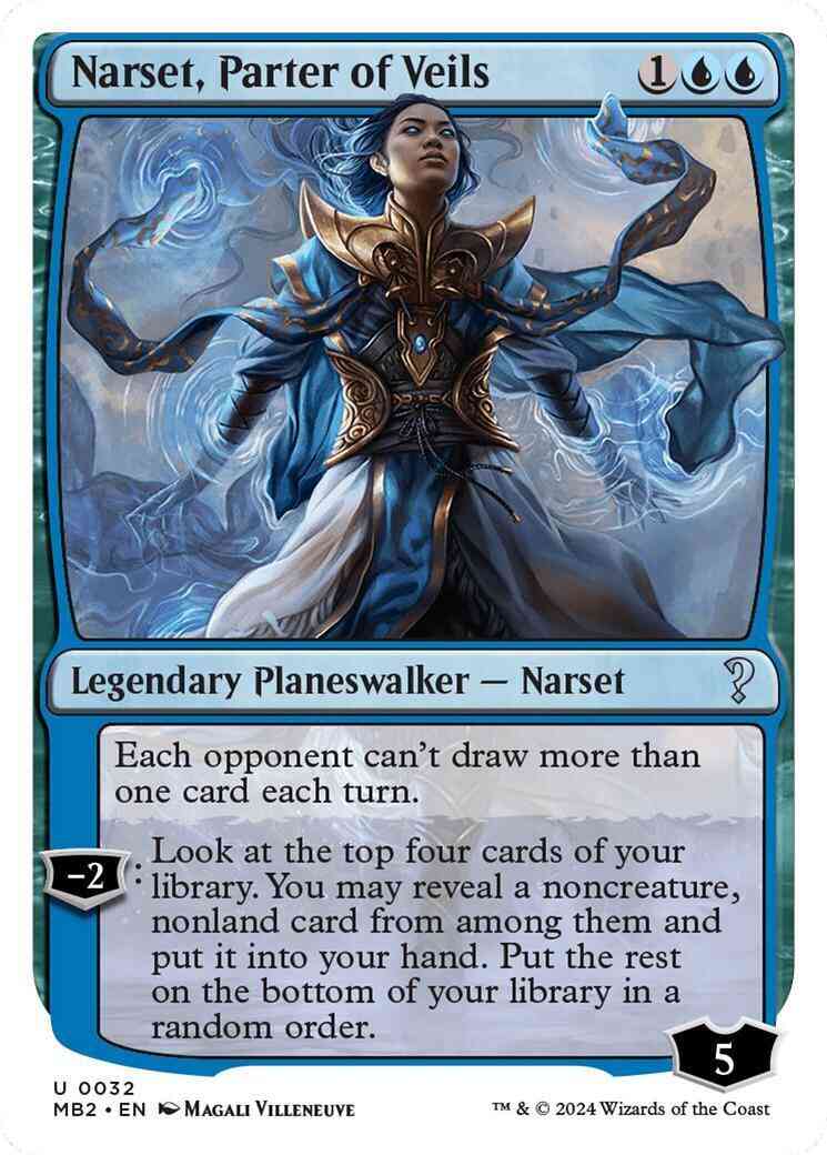 Narset, Parter of Veils [32] [White Border] [Mystery Booster 2] [Non-Foil]