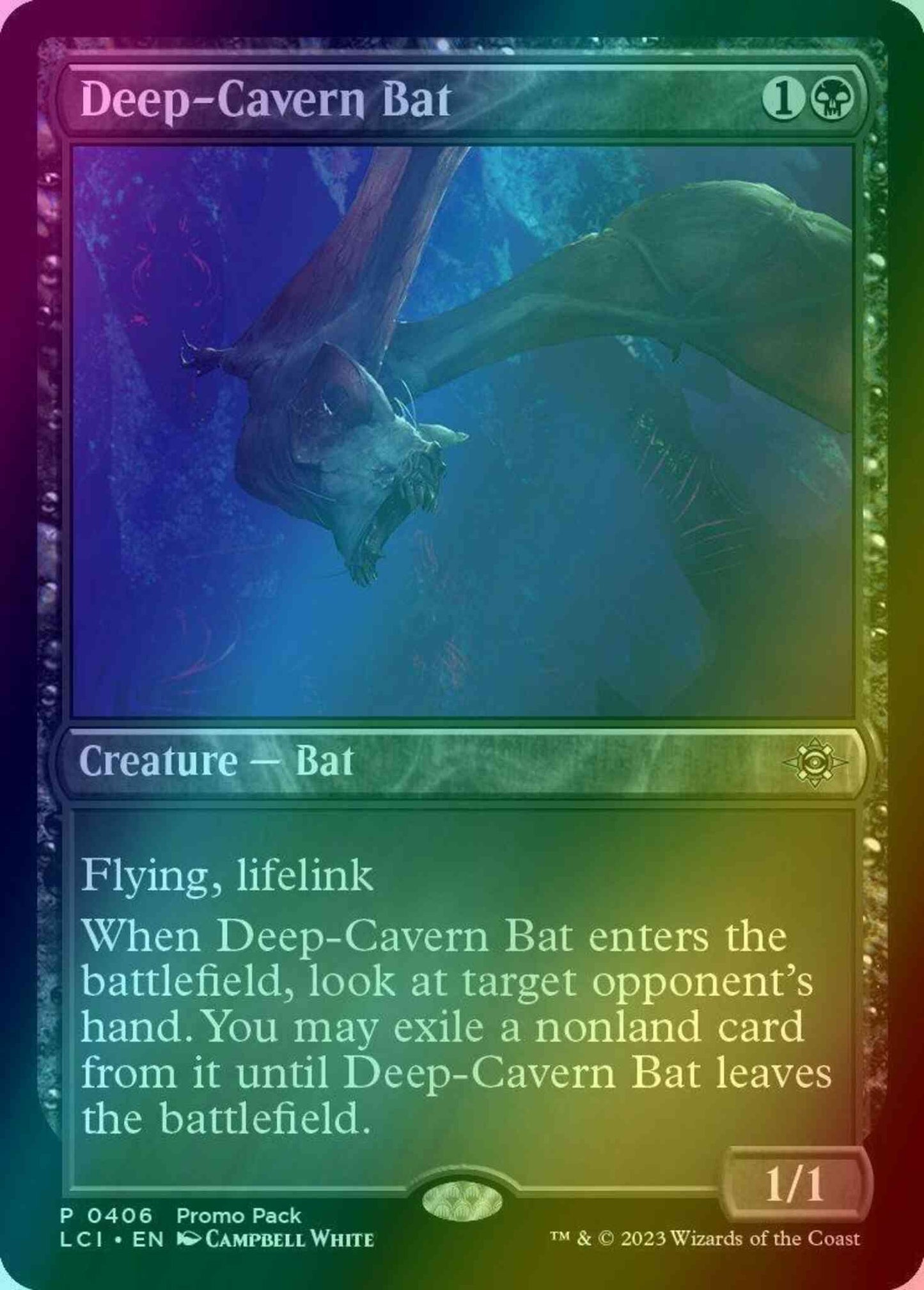 Deep-Cavern Bat [406] [Dark Frame Promo Pack] [The Lost Caverns of Ixalan] [Foil]