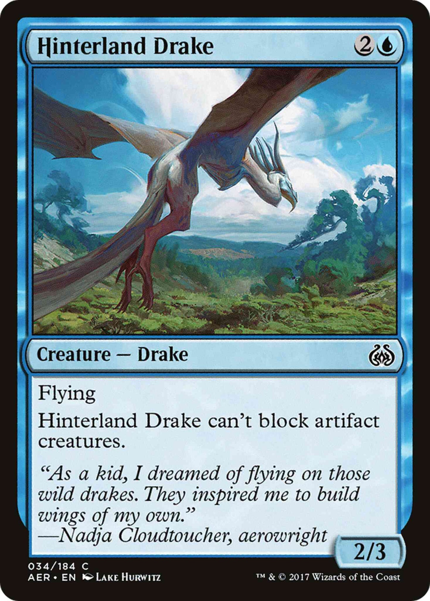 Hinterland Drake [34] [Aether Revolt] [Non-Foil]