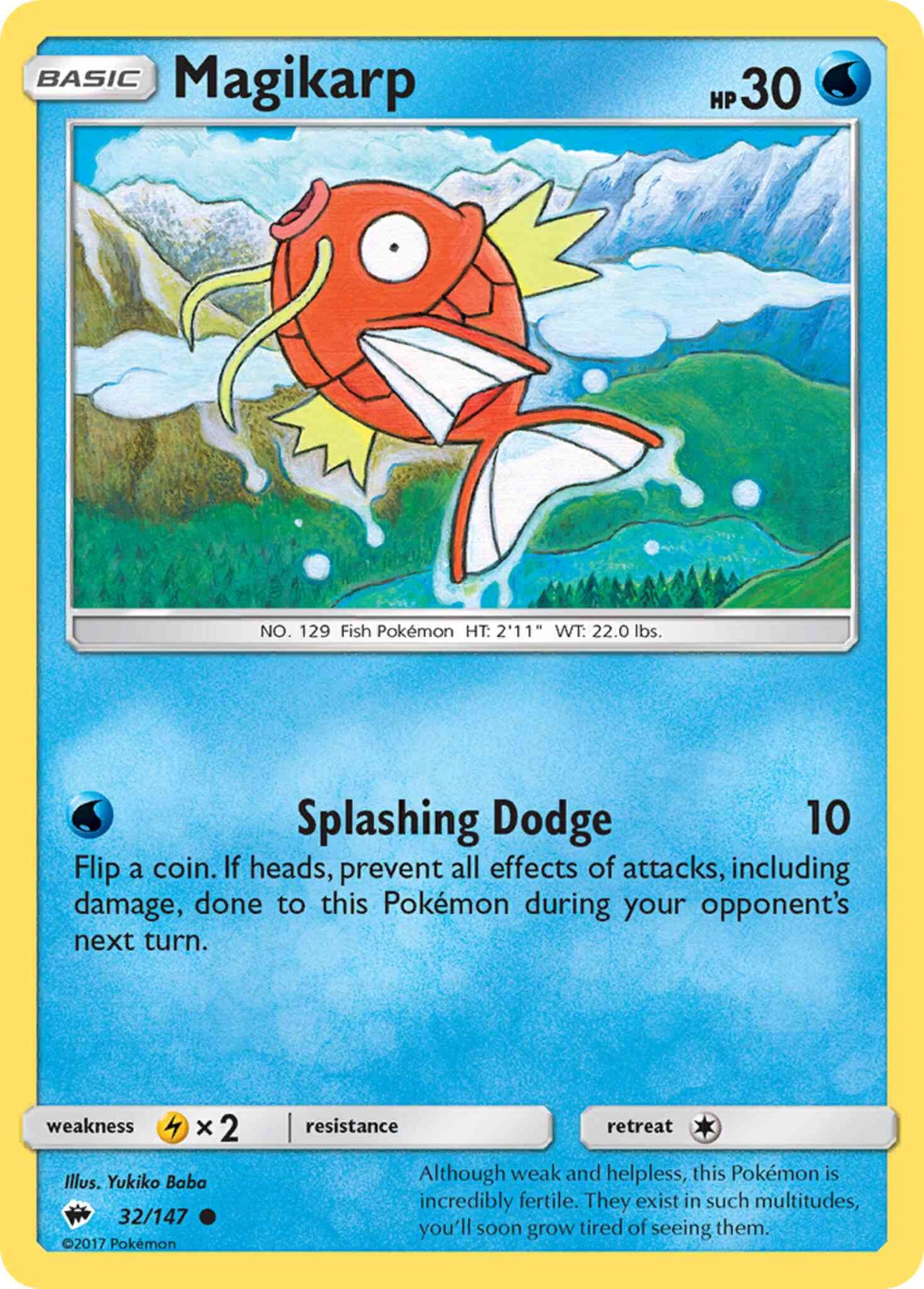 Magikarp - 32/147 - Common [sm3-32] [Non-Holo]