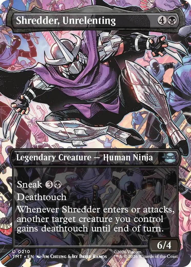 Shredder, Unrelenting [210] [Borderless] [Scene] [Teenage Mutant Ninja Turtles] [Non-Foil]