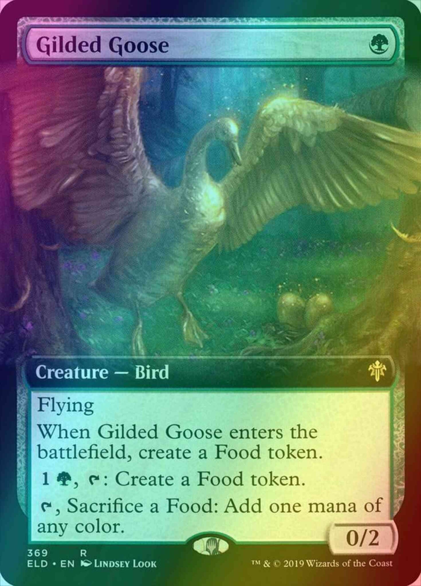 Gilded Goose [369] [Extended Art] [Throne of Eldraine] [Foil]