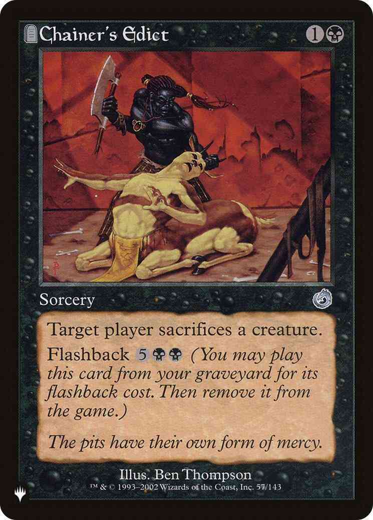 Chainer's Edict [TOR-57] [The List] [Non-Foil]