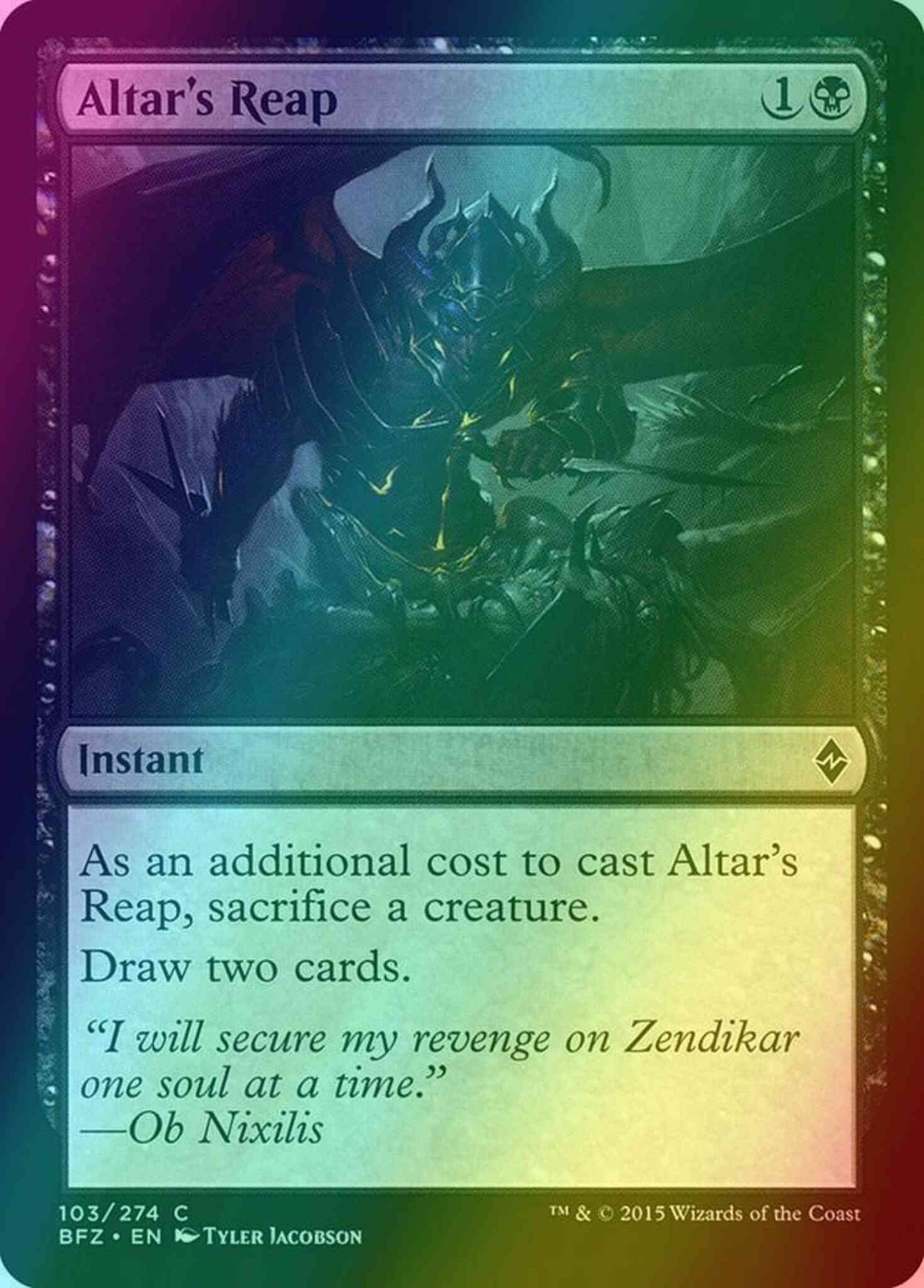 Altar's Reap [103] [Battle for Zendikar] [Foil]