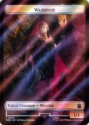 Beast Token (49) // Warrior Token (41) [Universes Beyond: Doctor Who: Tokens] [Surge Foil]